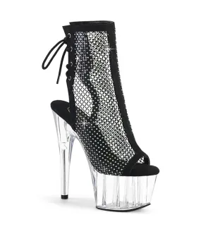 ADORE-1018RM Plateau Stiefeletten - Schwarz Mesh up | Pleaser online günstig kaufen!