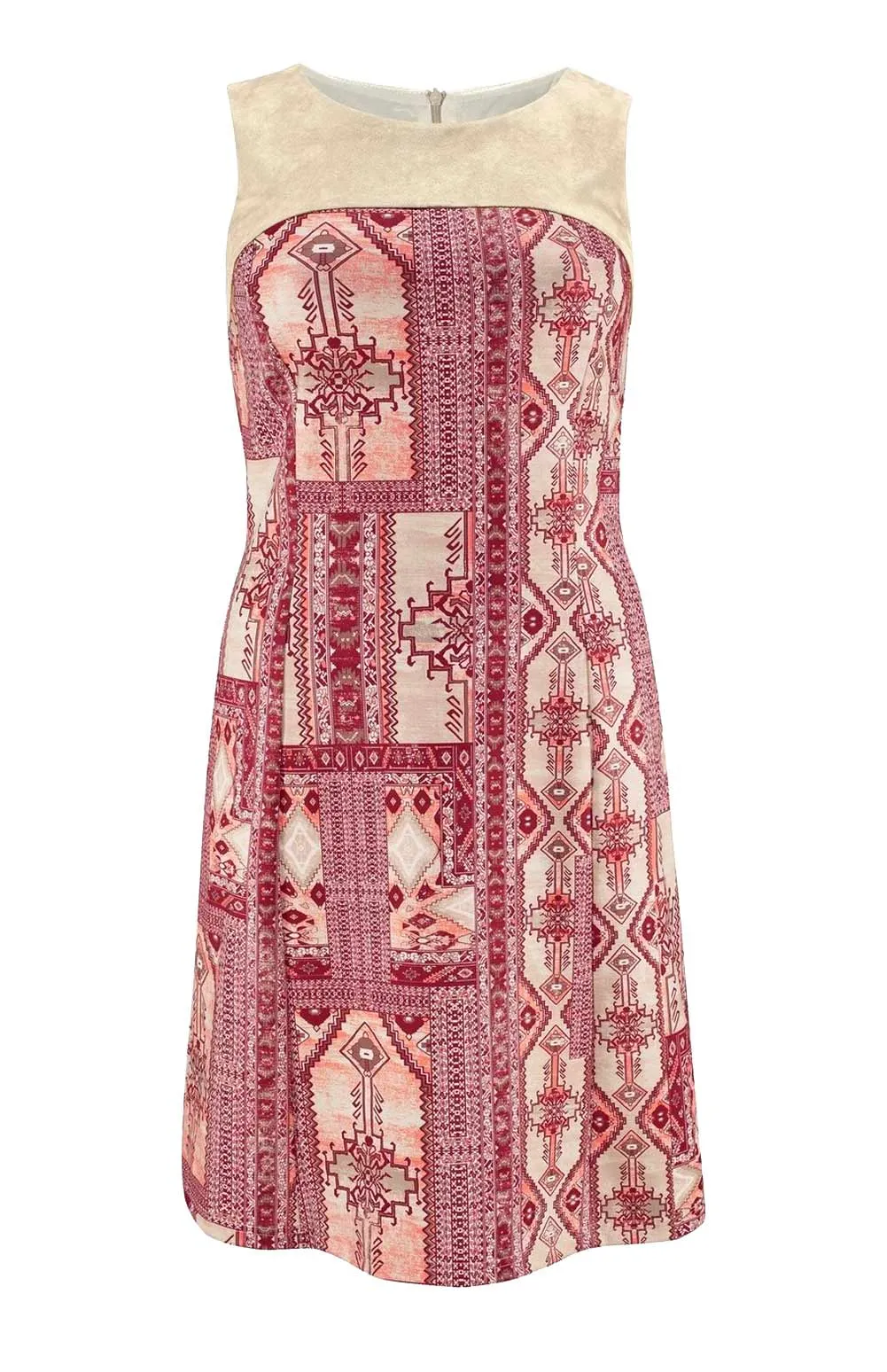 APART Damen Designer-Etuikleid Rot-Sand