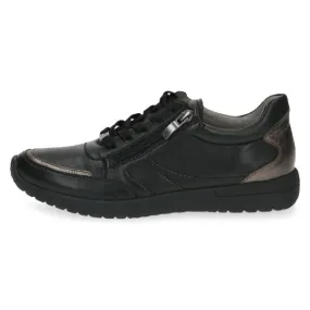 Caprice walking on Air Damen Sneaker Leder Wechselfußbett AIRMOTION schwarz S13 9-9-23765-20