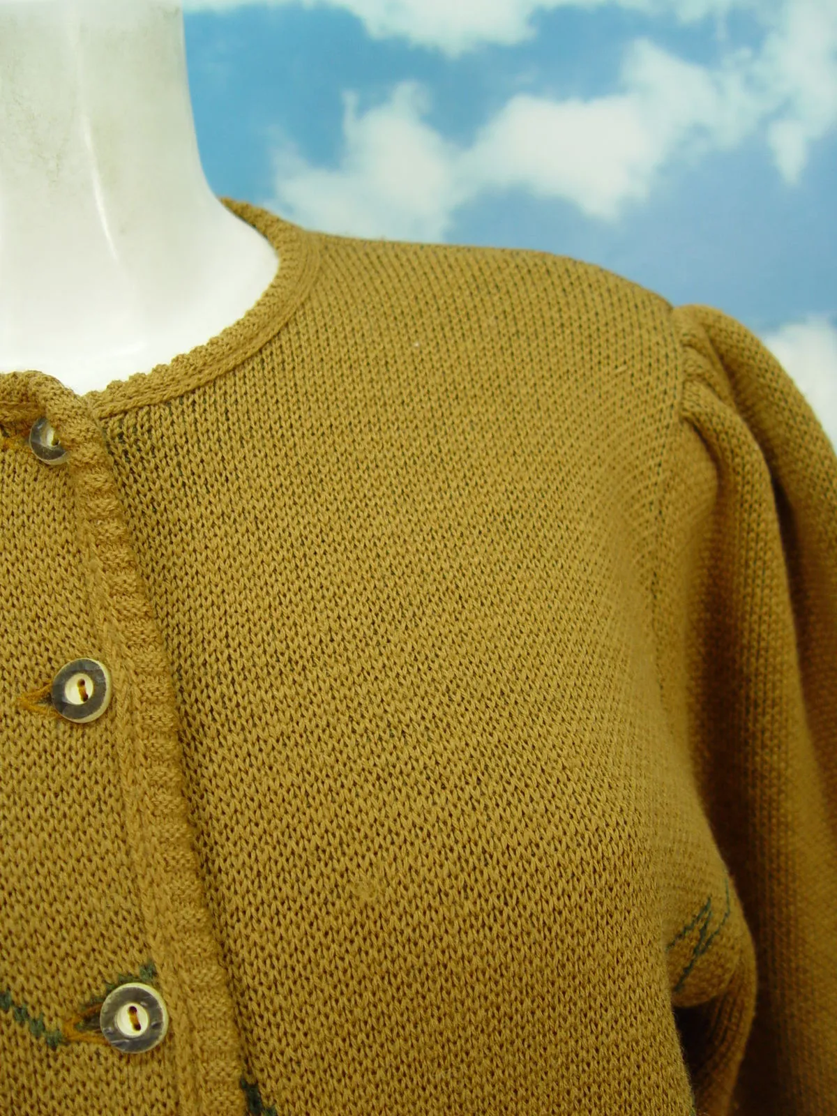 Dirndljacke neuwertig mit Puffärmel LANAMODEN Strickjacke Trachtenjacke Gr.40