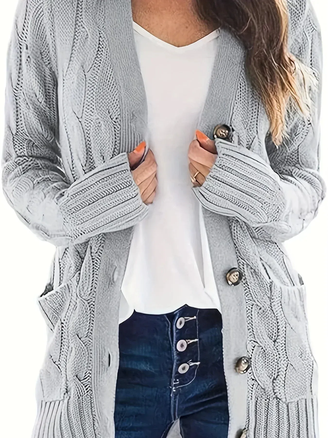 Heidi-Mode | Strickjacke Mit Knöpfen Für Damen