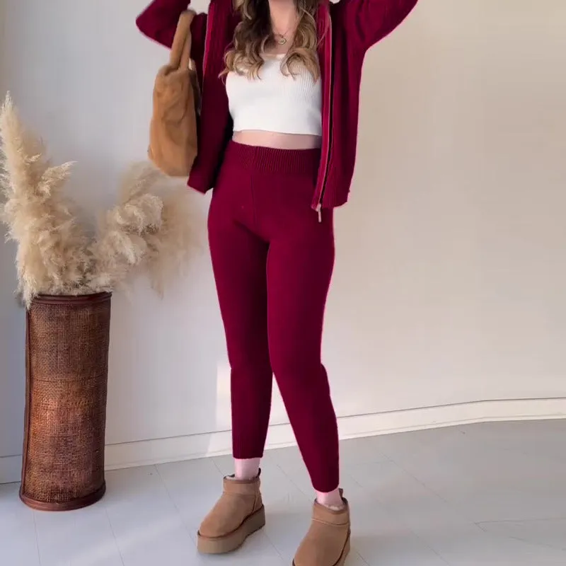 Heidi-Mode | Strickjacke und Hose Set
