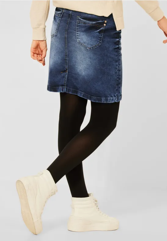 Jeansrock in Mittelblau