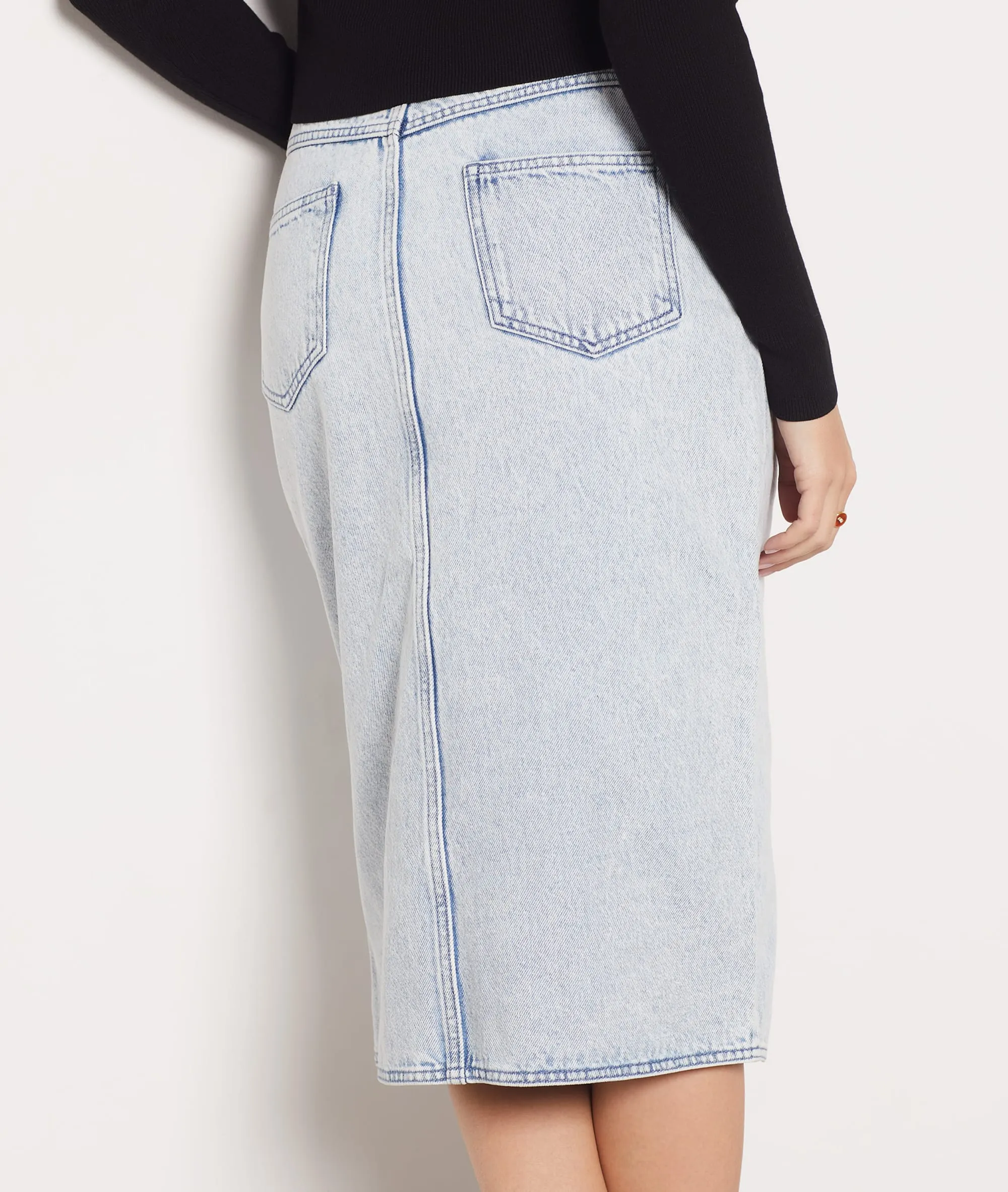 Jeansrock mit schlitz vorne COTON