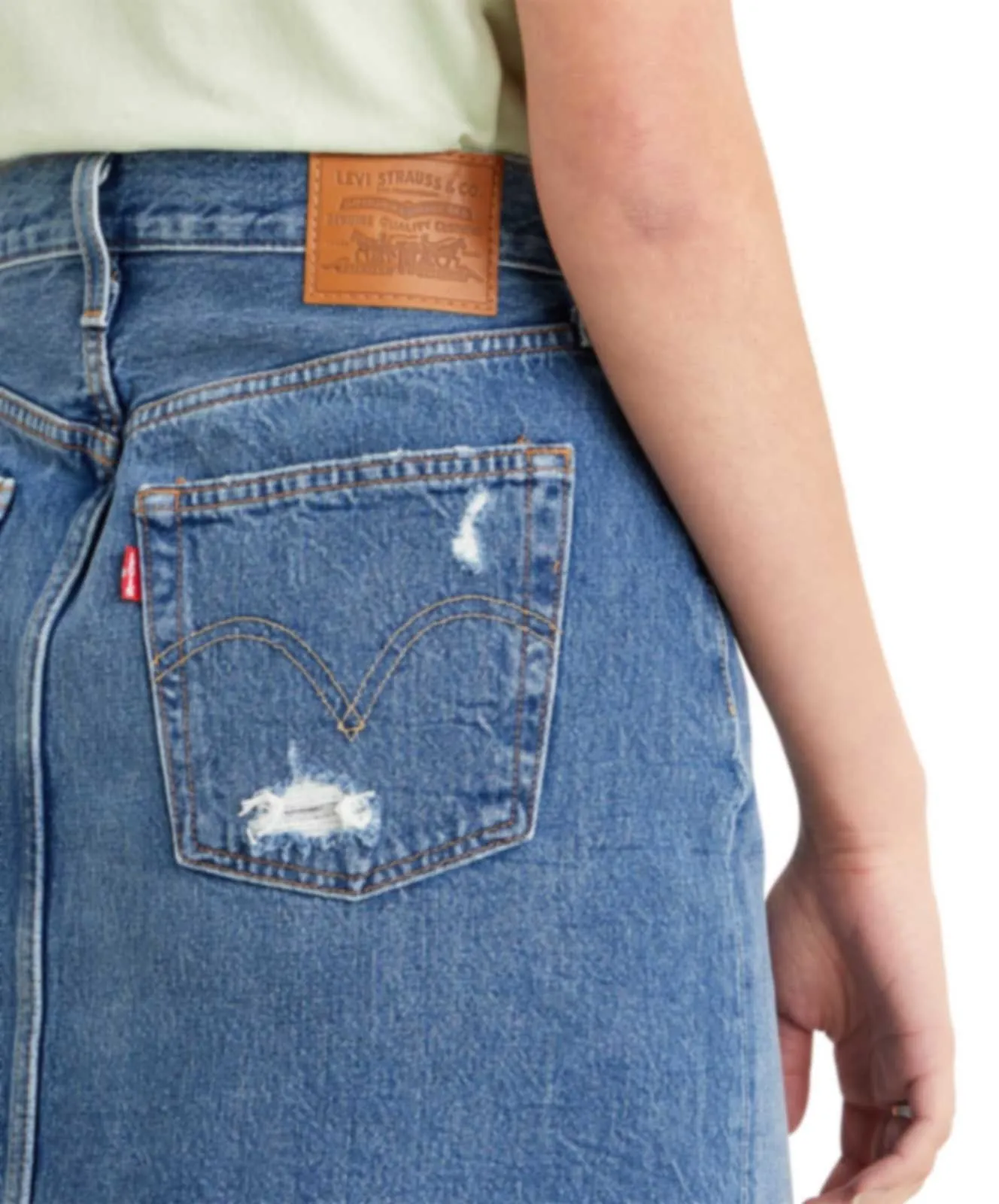 Levis Jeansrock High Waisted Deconstructed Skirt im Used Look