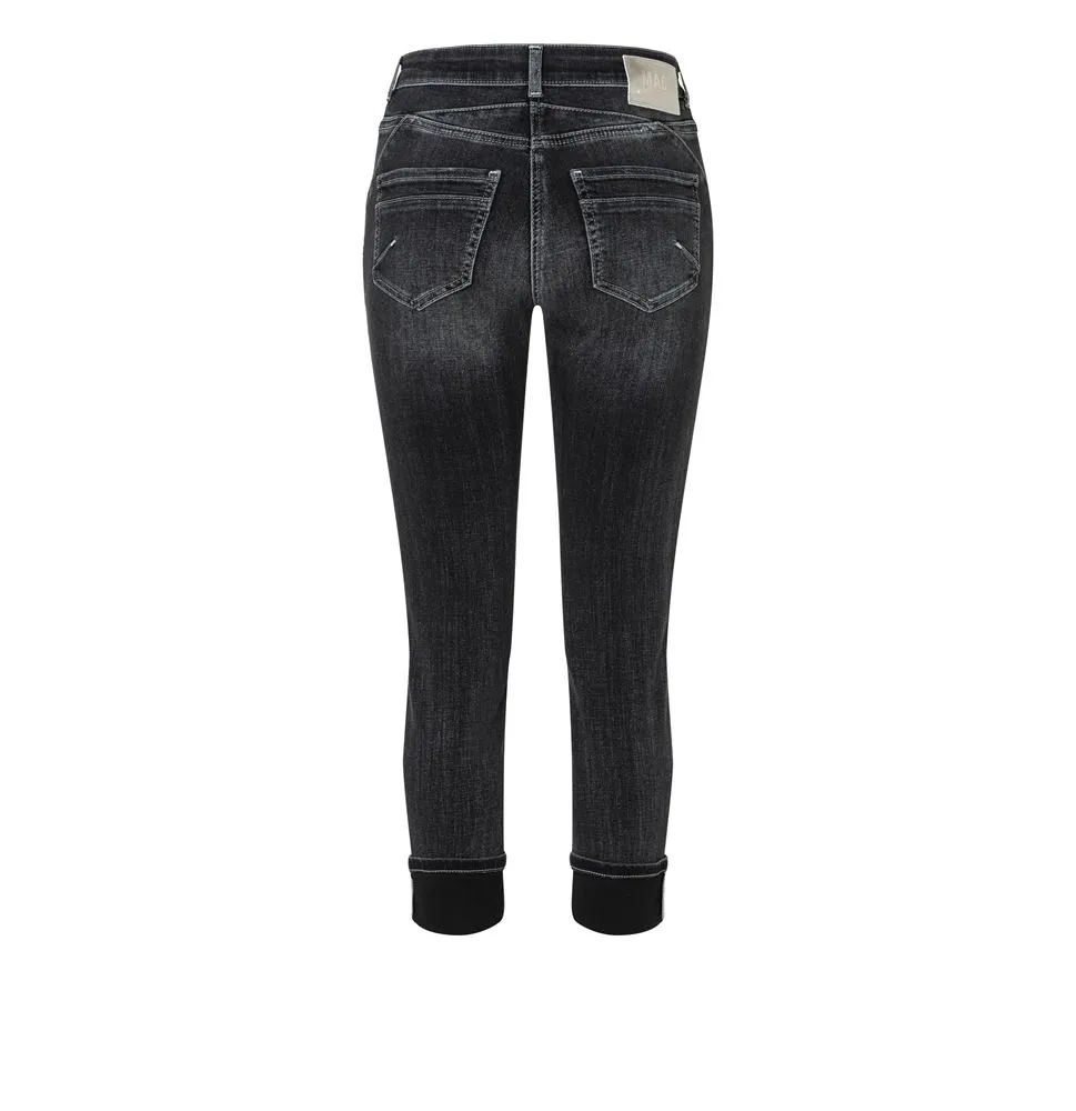 MAC JEANS Rich Slim Five- Pocket- Style umgeschlagener Saum grau S23 0389L576690