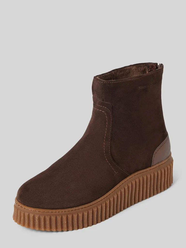 Marc O'Polo Plateau-Stiefel mit samtigen Innenfutter (dunkelbraun) online kaufen