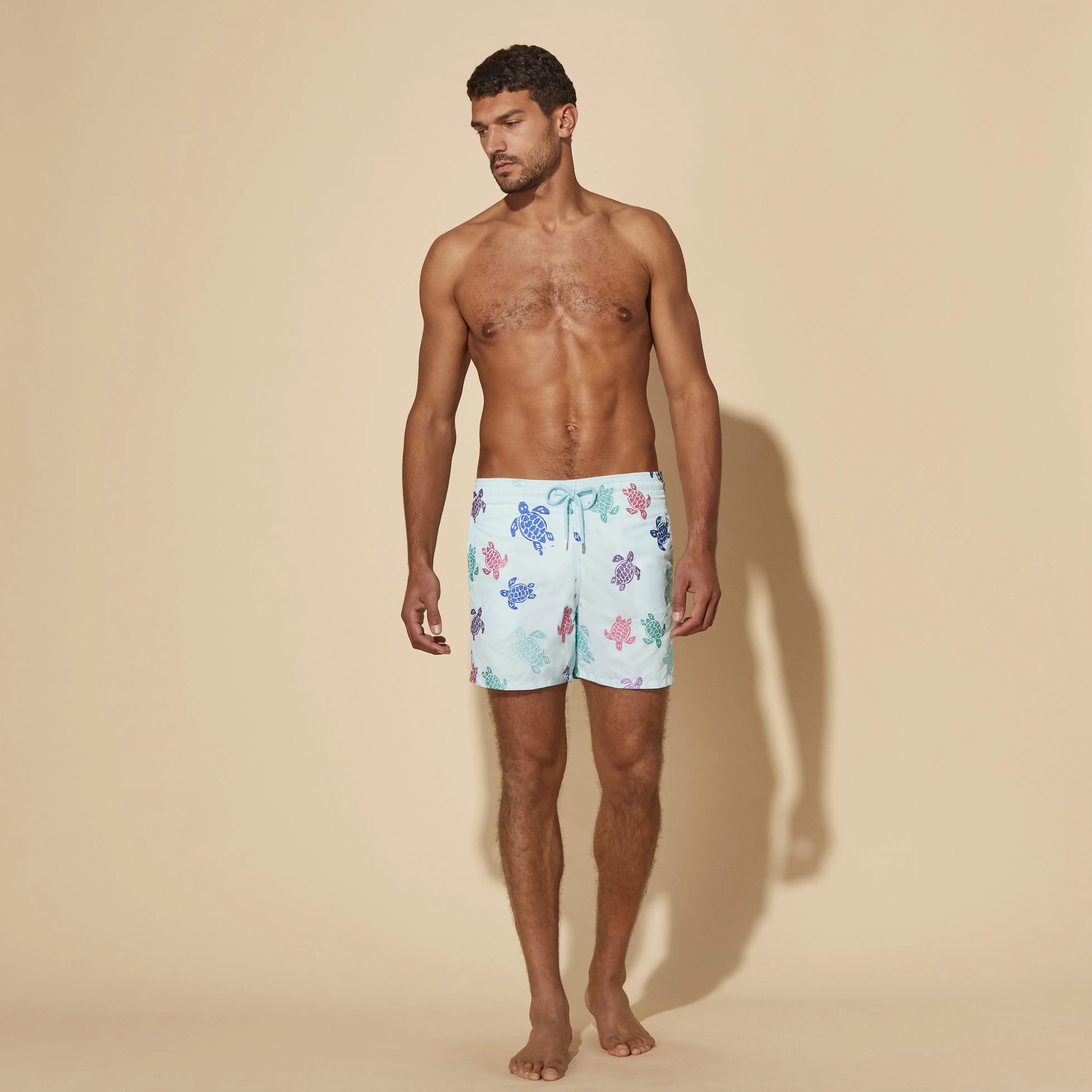 Men Swim Shorts Embroidered Tortue Multicolore - Limited Edition