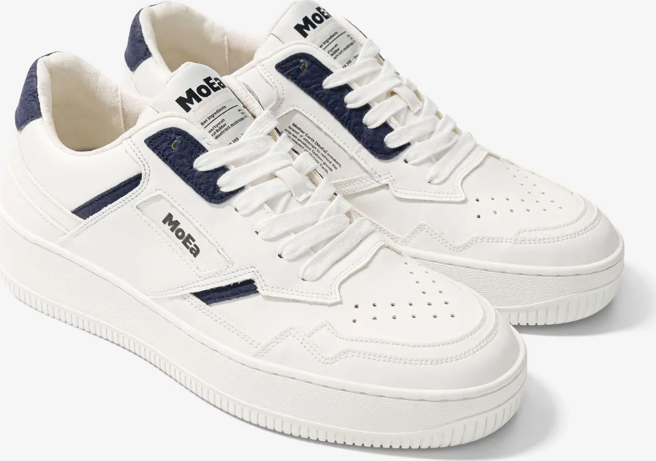 MoEa GEN1 - Mushroom White & Navy - Unisex Freizeitschuhe