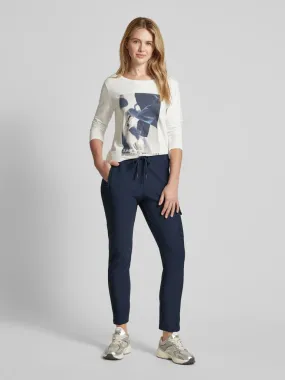 monari Slim Fit Stoffhose mit Cargotasche (dunkelblau) online kaufen