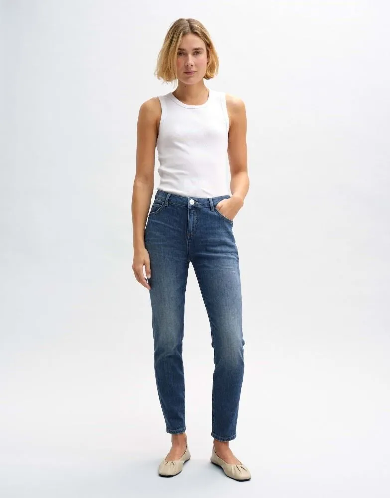 OPUS Slim Jeans EVITA Mid Rise BCI Cotton Mix blau S14  2331612075248