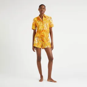 Palm Leaves Frottee-Shorts für Damen