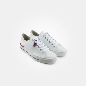 Paul Green Super Soft Pauls Sneaker Leder Logoprägung weiß S23 4760-004