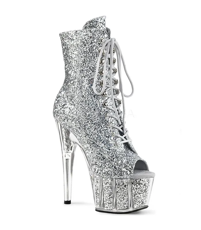 Pleaser Plateau Stiefeletten ADORE-1021G silber online günstig kaufen