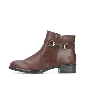 Rieker Damen Stiefeletten schokobraun | 73487-25
