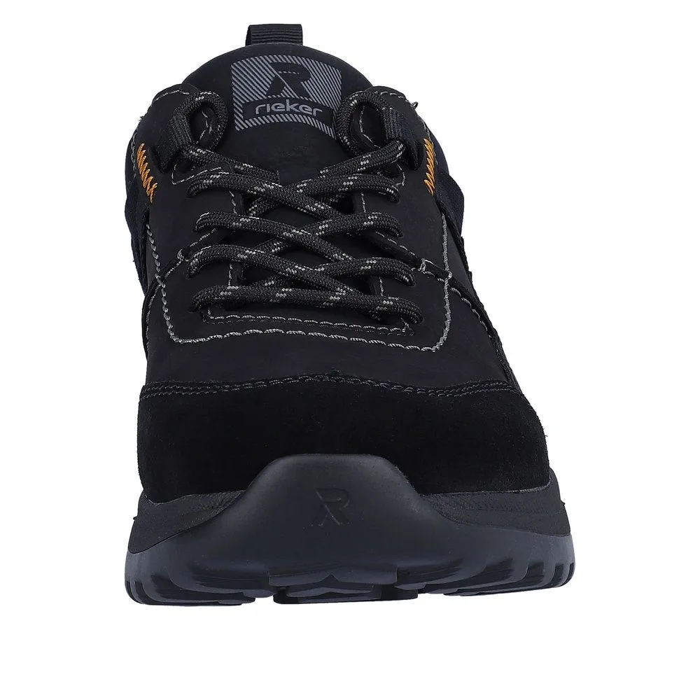 Rieker Evolution Herren Sneaker Rauleder TEX- Membran Wechselfußbett Komfortweite schwarz S23 U0100-00