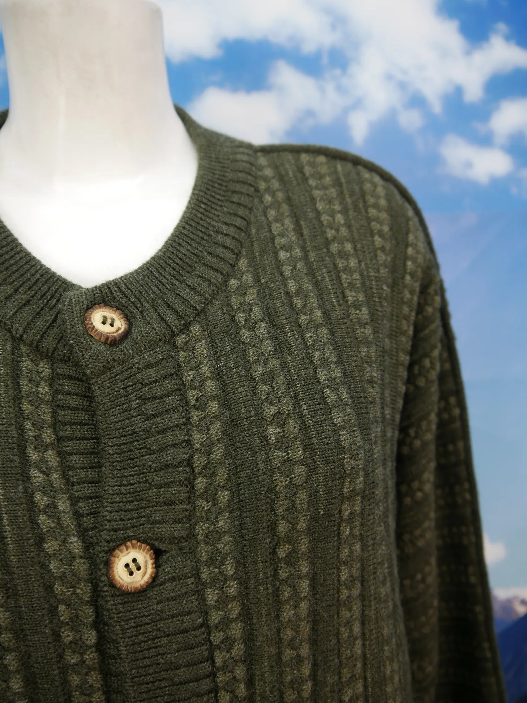 Schubert Strick für Jagd neuwertig grün 1A Strickjacke Trachtenjacke Jacke Gr.54