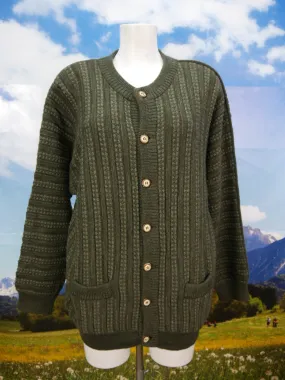 Schubert Strick für Jagd neuwertig grün 1A Strickjacke Trachtenjacke Jacke Gr.54