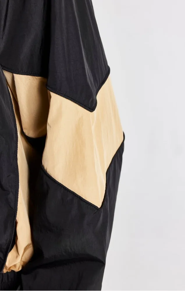 Sik Silk Pánská Černý Bomber Panelled Jacket