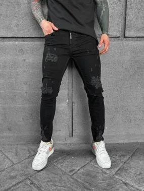Slim-Fit-Jeans mit Rissen