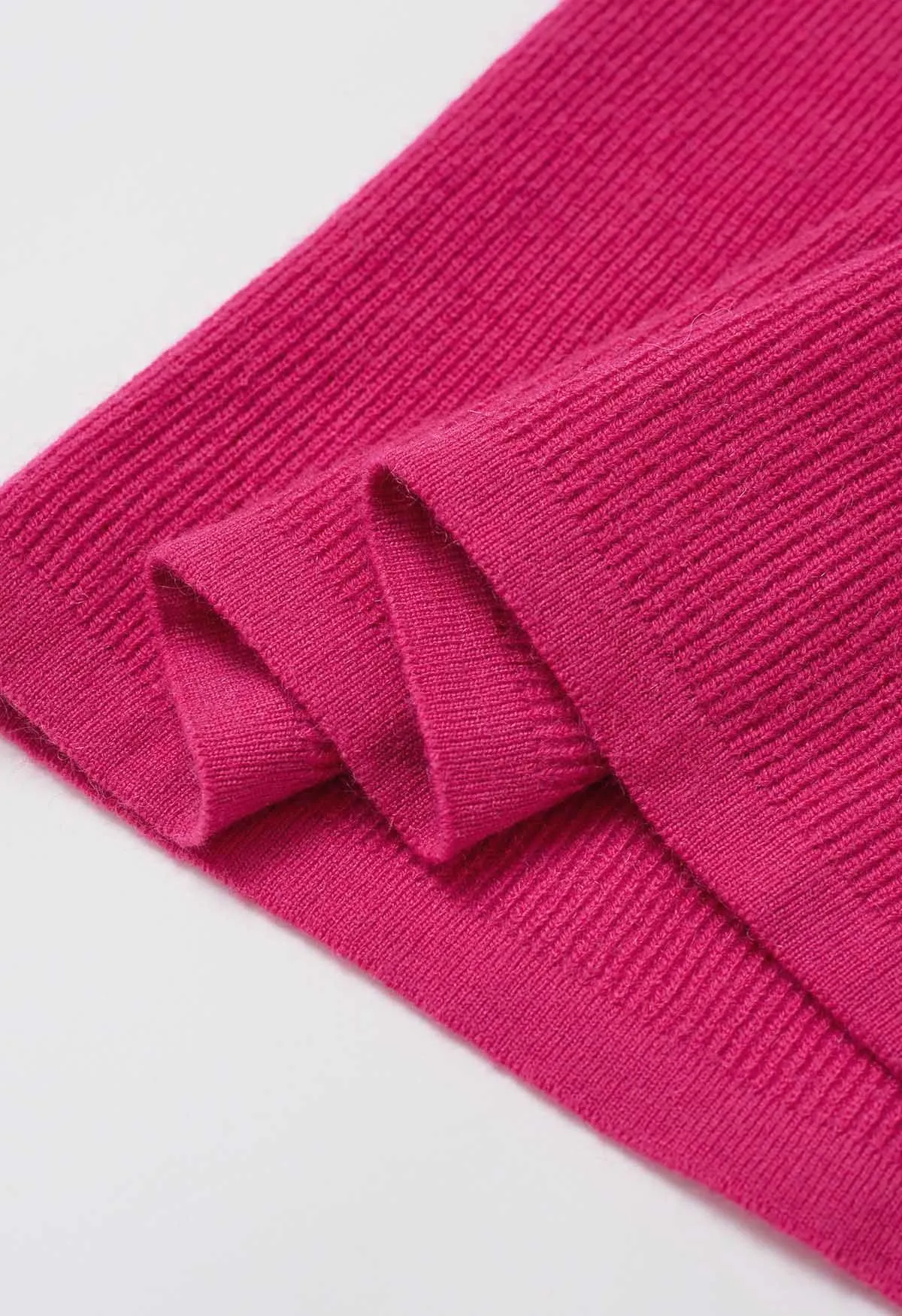 Strickkleid mit Fledermausärmeln und taillierter Taille in Pink