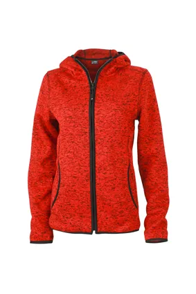 Strickoptik Fleece Hoodie | Damen