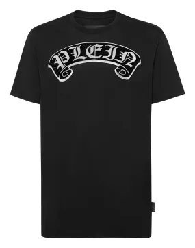 T-shirt Round Neck SS Stones Gothic Plein with Crystals