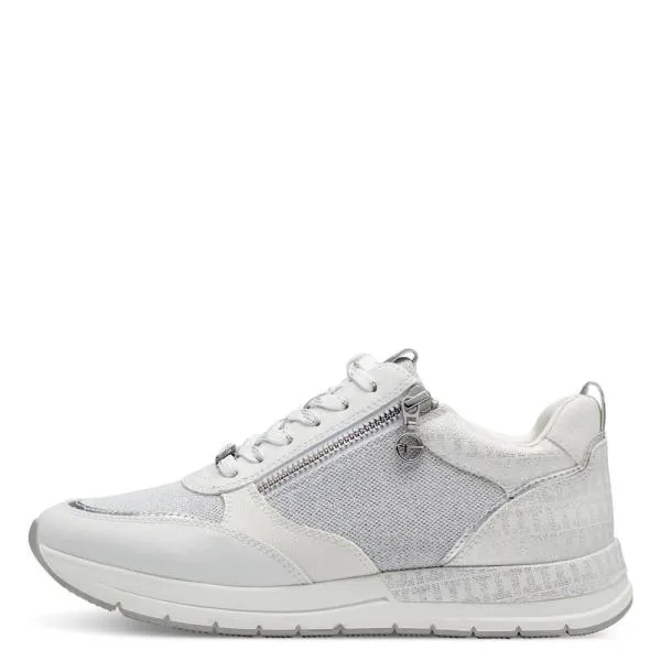 Tamaris Sneaker vegan Wechselfußbett weiß, blau S14 1-23732-41
