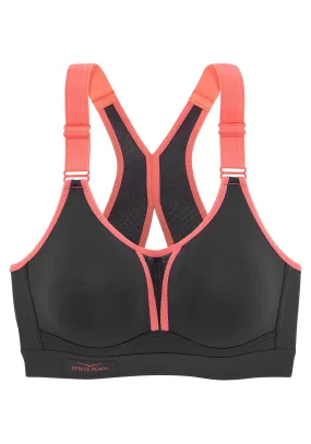 VENICE BEACH Sport-BH BH Damen anthrazit-koralle im Online Shop von kaufen